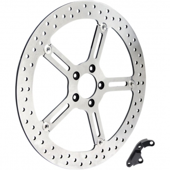 Arlen Ness Big Brake Rotor Kit 15 Inch Right Side Wheels For 2015-2017 Softail and 2006-2017 Dyna With Stock 11.8 Inch Hub Mount Rotor and 19 Inch or Front Larger Wheel Models (02-973)