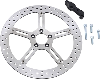 Arlen Ness Big brake Rotor Kit 15 Inch Left Side Wheel For 2000-2017 Softail (Except Springer) And 2000-2005 Dyna With Hub-Mounted 11.5 Inch Rotor and 18 Inch Or Larger Wheel Models (02-965)