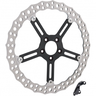 Arlen Ness Big Brake Rotor Kit 15 Inch Left Side Wheel For 2000-2014 Softail (Except Springer) And 2000-2005 Dyna With Hub-Mounted 11.5 Inch Rotor and 18 Inch or Larger Wheel Models (02-990)