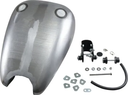 Drag Specialties Rubber Mount QuickBob Gas Tank Extended 2 Inch 3.9 Gallon With 2 Screw-in Caps Twin Cap Style For 1986-2003 XL Models (11583-BX46)