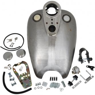 Drag Specialties Rubber Mount QuickBob Gas Tank Extended 2 Inch 3.9 Gallon With Dash For 1995-2003 XL Models (Except 1200S) (11605-BX46)
