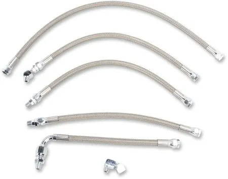 Drag Specialties Oil Line Kit in Stainless Steel Finish For 1991-1994 FXR Models (5-line kit) (606004)