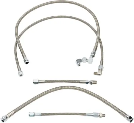 Drag Specialties Oil Line Kit in Stainless Steel Finish For 1986-1990 XL Models (5-line kit) (606007)