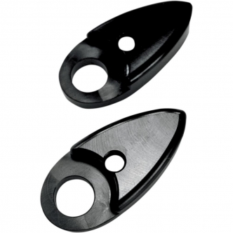 Joker Machine Side Mount Adapter Plates For Astro Side Rail Turn Signals in Black Finish For 2002-2010 Softail Models (05-55-1B)