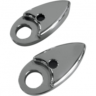Joker Machine Side Mount Adapter Plates For Astro Side Rail Turn Signals in Chrome Finish For 2002-2010 Softail Models (05-55-1C)