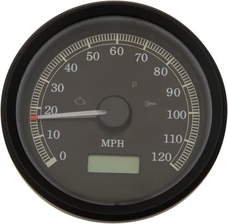 Drag Specialties Electronic Speedometers 120 MPH Programmable 3-3/8 Inch in Black Finish For 2001-2003 XL883 Standard, Hugger, 883R & 1999-2003 FXD, FXDL (T21-69A3BBDS)