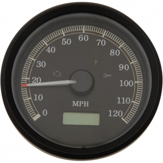 Drag Specialties Electronic Speedometers 120 MPH Programmable 3-3/8 Inch in Black Finish For 2001-2003 XL883 Standard, Hugger, 883R & 1999-2003 FXD, FXDL (T21-69A3BBDS)