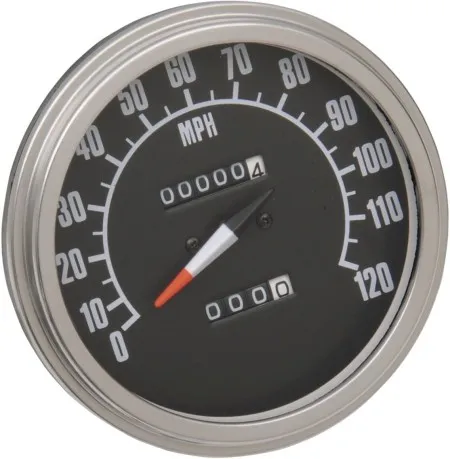 Drag Specialties FL Speedometer 2:1 68-84 Face For Custom Applications With Front-Wheel-Drive Speedos (72761M-BX33)