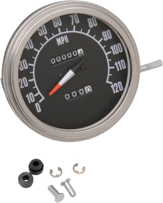 Drag Specialties FL Speedometer 2240:60 68-84 Face For 1985-1986 FXWG, 1984-1990 FXST, FLST With Front-Wheel Drive Speedos (72407M-BX33)