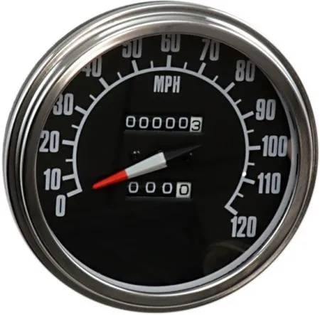 Drag Specialties FL Speedometer 2240:60 With Reed Switch 68-84 Face For 1991-1995 FXST And FLST With Front-Wheel Drive Speedos Models (74584M-BX33)