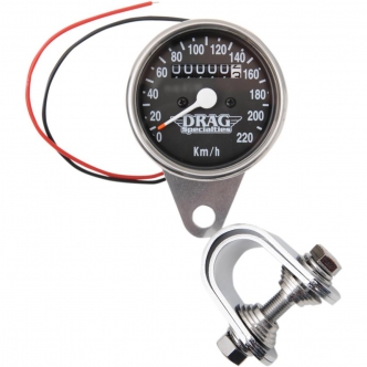 Drag Specialties Mini Mechanical Speedometer in Chrome Finish (21-6808DS)