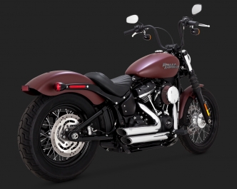 Vance & Hines Shortshots Staggered Exhaust In Chrome for Harley Davidson 2018-2023 Softail Motorcycles (excl. Fat Boy & Breakout) (17233)