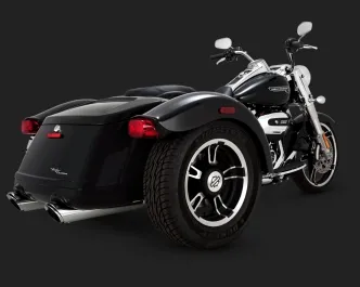 Vance & Hines Twin Slash Round Slip-ons In Chrome NON-PCX For 2017-2020 Freewheeler Models (16796)