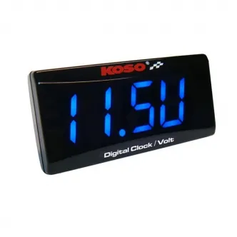 Koso Clock & Volt Meter Super Slim Blue Light (BA024B50)