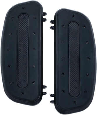 Kuryakyn Heavy Industry Driver Floorboards In Satin Black Finish For Harley Davidson Touring, Trike, FL Softail & Dyna Switchback Motorcycles (7042)