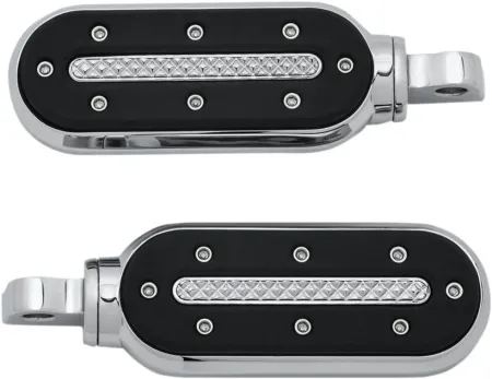 Kuryakyn Heavy Industry Footpegs With Male Mount Adapters In Chrome Finish (7031)