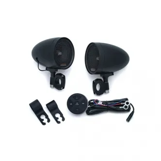 Kuryakyn RoadThunder Speaker Pods & Bluetooth Audio Controller By MTX In Black Finish (2713)