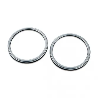 Kuryakyn Corona Speaker Grills In Chrome Finish For Harley Davidson 2014-2023 Touring & Trike Models (7377)