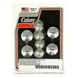 Colony Rocker Shaft Plug & Nut Kit Early Slotted Style in Zinc Finish For Late 1971-1984 B.T., Late 1971-1985 XL Models (2020-8-Z)