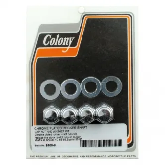 Colony Rocker Shaft Nut Kit Left Side Cap Style For 1966-1984 B.T., 1957-1985 XL Models (8400-8)