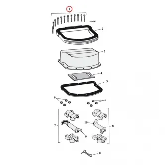 Gardner Westcott Rocker Cover Screw Kit in Stainless Steel Allen Finish Long use With Alu D-Rings For 1948-1965 Panhead (Long) Models (ARM307729)