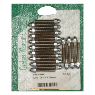Gardner Westcott Rocker Cover Screw Kit Long Acorn Use With Alu D-Rings in Chrome Finish For 1948-1965 Pan Models (50-92A)