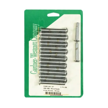 Gardner Westcott Rocker Box Screw Set Button Allen, Button Heads in Chrome Finish For 1966-1981 Shovelhead Models (C-74-15B)