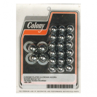 Colony Rocker Box Nut Kit, Acorn Including Side Nuts For 1966-1984 FL, FX Models (ARM059515)