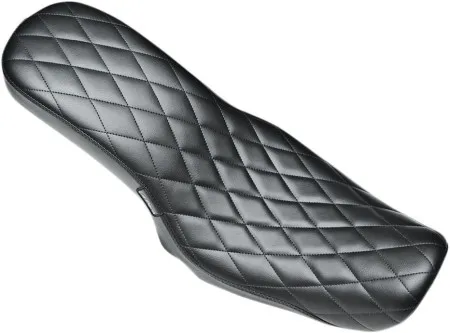 Le Pera Cobra 2-Up Diamond Stitch Seat in Black For 2006-2017 Dyna Models (LK-071DM)