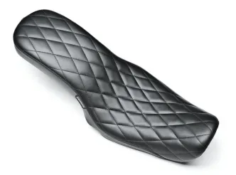Le Pera Cobra 2-Up Diamond Stitch Seat in Black For 2006-2017 Dyna Models (LK-071DM)