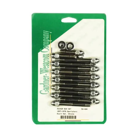 Gardner Westcott Rocker Box Bolt Kit, Acorn in Chrome Finish For 1957-1976 XL Models (50-48A)