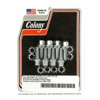Colony Tappet Block Mount Kit, OEM Style Hex Style in Zinc Finish For Late 1953 - Early 1976 B.T. Models (ARM507929)