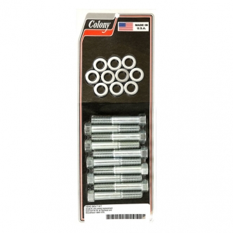 Colony Head Bolt Kit OEM Hex Style Including Washers in Zinc Finish For 1948-1984 Pan, Shovel Models (ARM518929)
