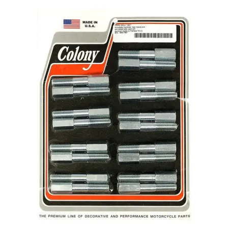 Colony Head Bolt Kit OEM Style Aluminium Heads in Zinc Finish For 1937-1948 74/80 Inch SV B.T. Models (7711-18-Z)