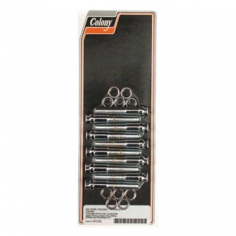 Colony Head Bolt Kit 12 Point Including Washers in Chrome Finish For 1948-1984 Pan, Shovel Models (ARM336989)