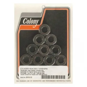 Colony Head Bolt Washer Set in Black Parkerized Finish For All H-D Side Valve With Cast Iron Heads Models (2010-10)