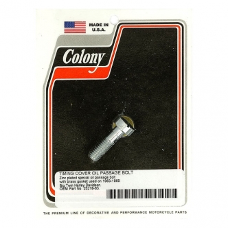 Colony Cam Cover Oil Passage Bolt in Zinc Finish For 1963-1969 B.T. Models (ARM688929)