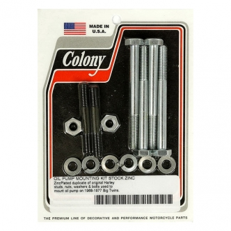 Colony Oil Pump Mount Kit OEM Style Hex in Zinc Finish For 1968-1978 B.T. Models (ARM486929)
