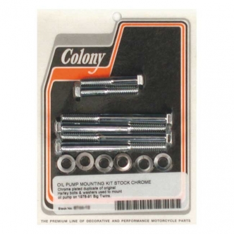 Colony Oil Pump Mount Kit OEM Style Hex in Chrome Finish For 1979-1991 B.T. Models (ARM590989)