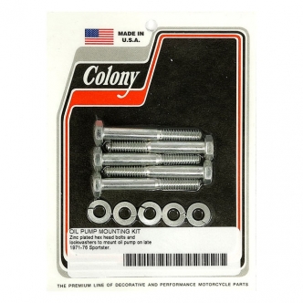 Colony Oil Pump Mount Kit OEM Style in Zinc Finish For Late 1971-1976 XL Models (ARM686929)