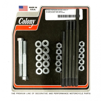Colony Crankcase Bolt Kit Stock Style in Zinc Finish For 1936-1939 74/80 Inch SV Models (ARM337929)