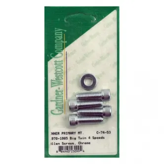 Gardner Westcott Inner Primary To Motor Case MT in Chrome Finish For 1970-1985 4-SP B.T. Models (C-74-53)