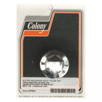 Colony primary Oil Fill & Clutch Adj. Plug in Chrome Hex Finish For 1986-1990 XL Models (ARM514315)