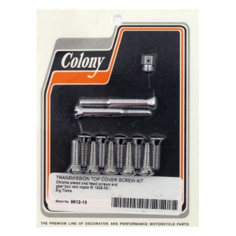 Colony Transmission Top Cover Screw Kit in Chrome Finish For 1936-1955 B.T. Models (ARM683099)
