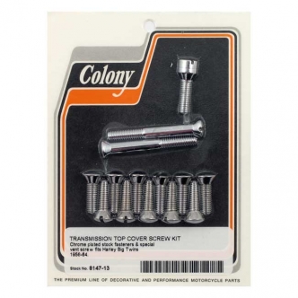 Colony Transmission Top Cover Screw Kit in Chrome Finish For 1956-1964 B.T. Models (ARM983099)