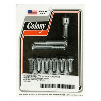 Colony Transmission Top Cover Screw Kit in Zinc Finish For 1956-1964 B.T. Models (ARM209929)
