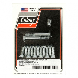 Colony Transmission Top Cover Screw Kit in Zinc Phillips Finish For 1950-1953 B.T. Models (ARM309929)