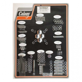 Colony Motor Screw Set OEM Style in Chrome Finish For 1936-1939 Knuckle Models (ARM455989)