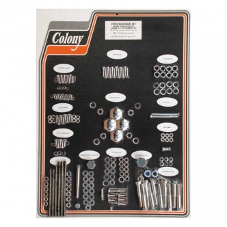 Colony Motor Screw Set OEM Style in Chrome Finish For 1940-1947 Knuckle Models (ARM655989)