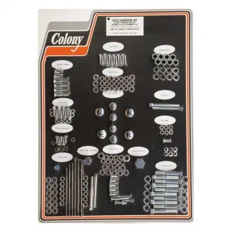 Colony Motor Screw Set OEM Style in Chrome Finish For 1966-1969 Shovel Models (ARM265989)